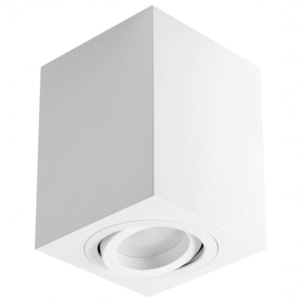Spot LAMPA sufitowa MDECO SLP6862 (6323) metalowa OPRAWA kostka biała