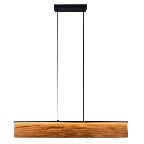 Drewniana wisząca lampa Kalea 355510130 LED 39W 3000K podłużny brązowy