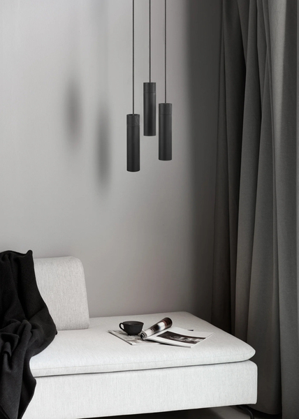 Skandynawska lampa wisząca Tilo 2010473003 Nordlux kaskada tuby czarne