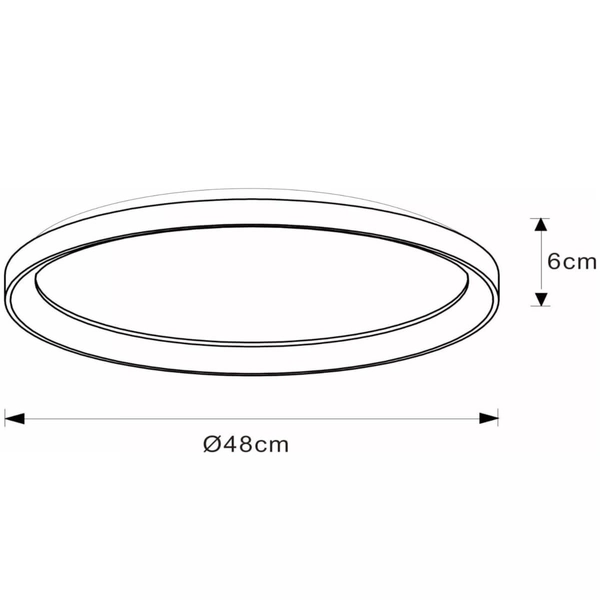 Sufitowa lampa nowoczesna Vidal do salonu LED 38W 2700K czarna