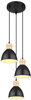Lampa wisząca Wiho 54018-3HS kaskada nad stół czarna drewno