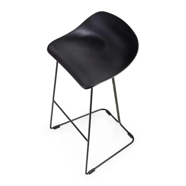 Kuchenny barowy hoker CARO BAR czarny MH-007H-BB metalowy