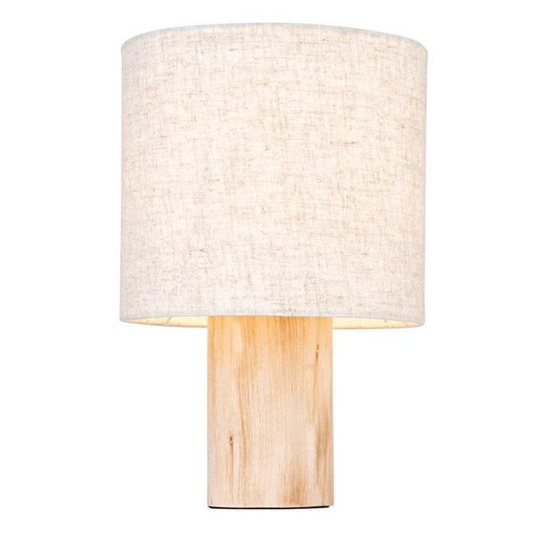 Abażurowa lampka nocna Durban 101680 drewniany beżowy