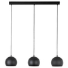 Lampa zwisowa na listwie Zoe 10169 nad stół round kule czarna