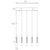 Salonowa lampa wisząca BERLIANE 00430/20/60 LED 4W 2700K czarna złota