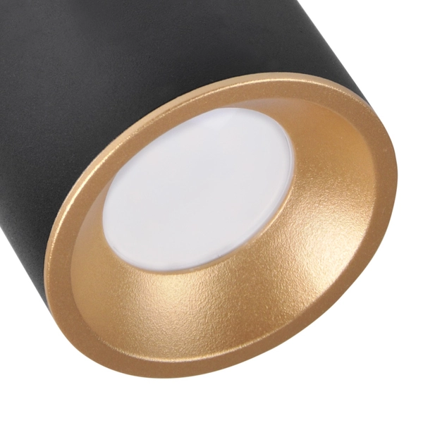 Wpustowa lampa minimalistyczna Haron 314222 ruchoma do kuchni czarna złota