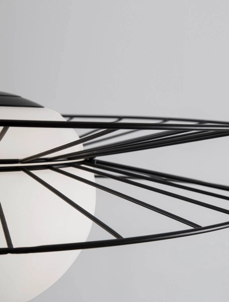 Druciana lampa wisząca MORELOS LE42939 nad stół czarna biała