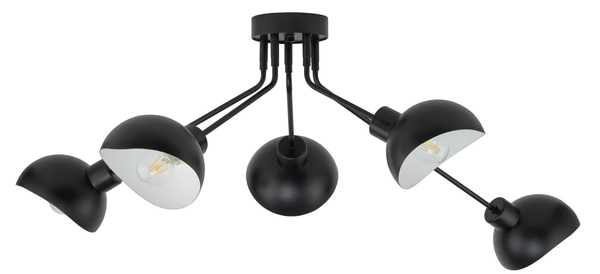 Sufitowa lampa nowoczesna Roy pająk do salonu czarny