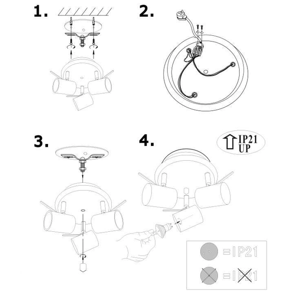 Regulowana LAMPA plafon HYSSNA 105486 Markslojd metalowa OPRAWA industrialne reflektorki sufitowe stalowe