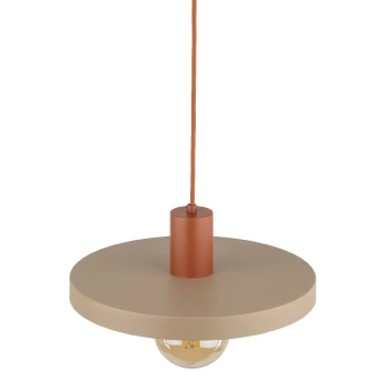 Loftowy wisząca lampa Sila 10954 dysk zwis do jadalni ceglany brązowy