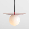 Lampa wisząca kula Loop 1125G15_S Aldex do salonu czerwona biała