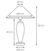 LAMPA stołowa REA 40601101 Kaspa stojąca LAMPKA nocna biała