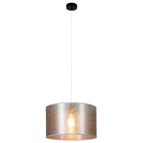 Wisząca lampa NEVOA 154930104 abażurowa okrągły zwis loftowy srebrny