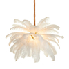 Wisząca lampa pióra EMU ST-DN127 white do salonu biały złoty