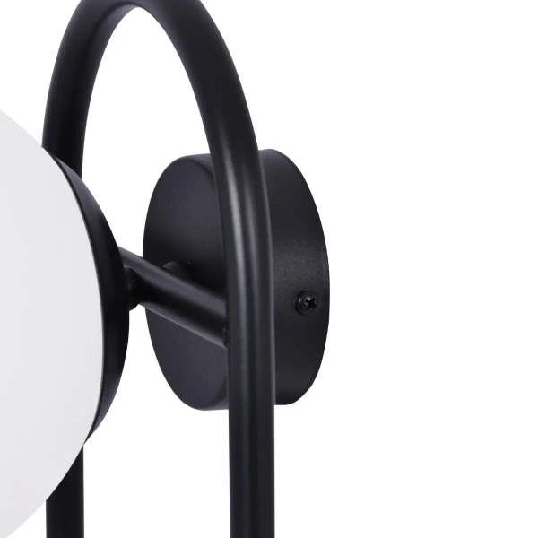 Lampa ścienna Finestra K-4964 szklana kula biała czarna