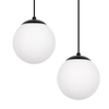 Wisząca lampa sypialniana Albio K-4138 Kaja ze szklany kulami ruchoma czarna