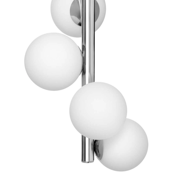 Modernistyczna LAMPA wisząca CUMULUS VERTICAL 10758703 Kaspa loftowa OPRAWA szklane kule zwis chrom biały