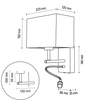 Regulowana lampa ścienna SONAR 5733976 abażurowa LED 1W 4000K szary