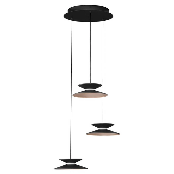 Kaskadowa lampa wisząca GUANAY LE44742 LED 14W 3000K czarna złota