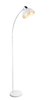 Skandynawska lampa podłogowa ANITA 24703SW Globo metal biała