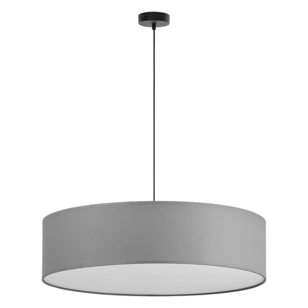 Okrągła lampa wisząca nad stół Rondo 4858 TK Lighting z tkaniny grafitowa