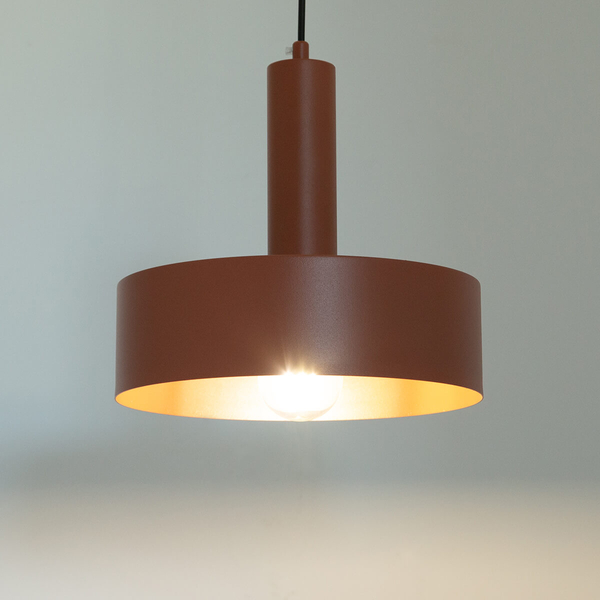 Lampa wisząca nad stół Vitrum 41115 do jadalni krążek ceglana