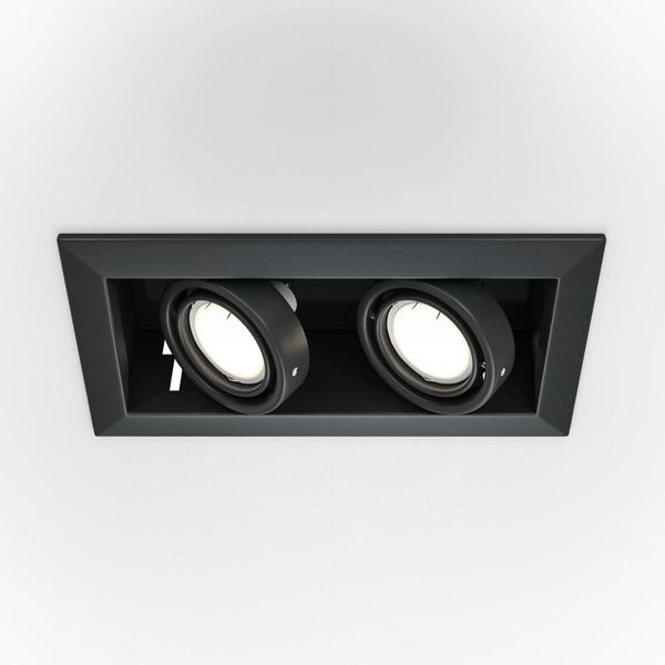 Oprawa wpuszczana modułowa podwójna LED 50W czarna Modern OUTLET