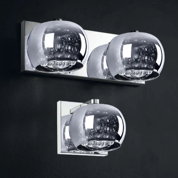 Szklany kinkiet z kryształkami CRYSTAL W0076-01A-B5FZ glamour chrom
