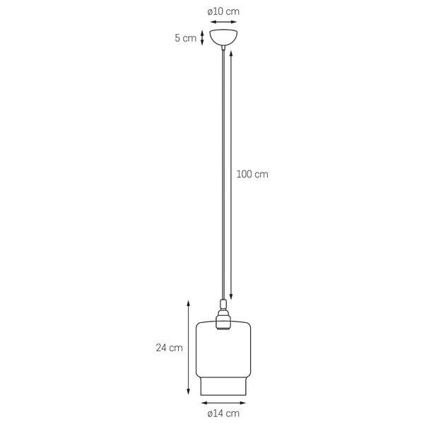 LAMPA wisząca LONGIS IV 10552109 Kaspa szklana OPRAWA zwis przezroczysty czarny