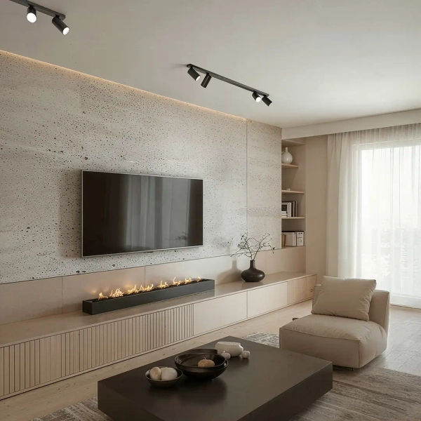 Podłużna listwa sufitowa lampa Bora 1626 spotlighty tubka czarny