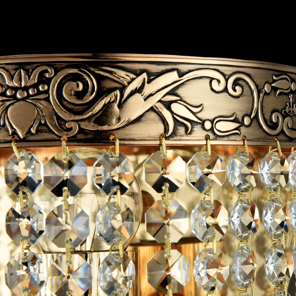 Lampa ścienna kryształowa Palace DIA890-WL-01-G crystal mosiądz