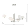 Wisząca lampa kulista Jasper JAS0646 kule do jadalni nikiel biała