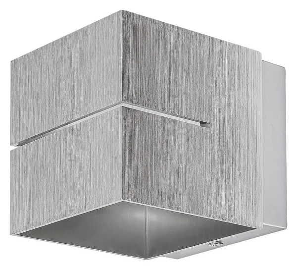 Metalowa LAMPA ścienna KAUNAS 7019 Rabalux nowoczesny kinkiet cube aluminium