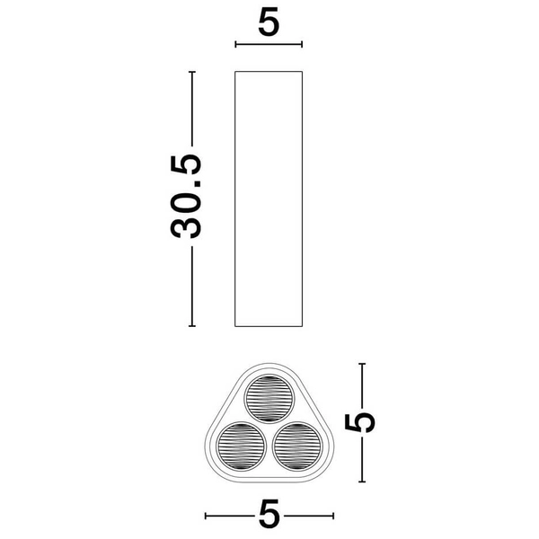 Lampa nasufitowa TACHIRA LE44915 LED 6W 3000K sopel biała czarna