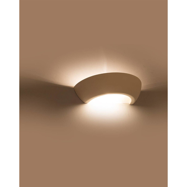 Ceramiczny kinkiet SL.0160 salonowa lampa ścienna biała