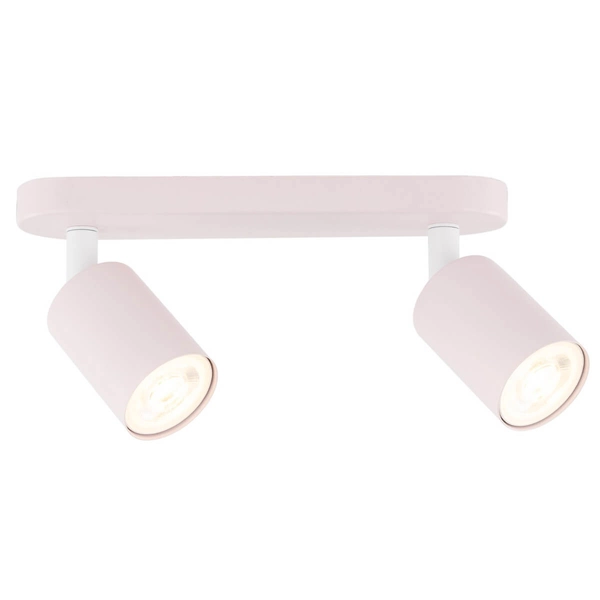 Nasufitowa lampa Livia 10233 podwójna do jadalni tubki różowa