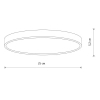 Minimalistyczna lampa sufitowa DENIA 11755 LED 15W 4000K biała