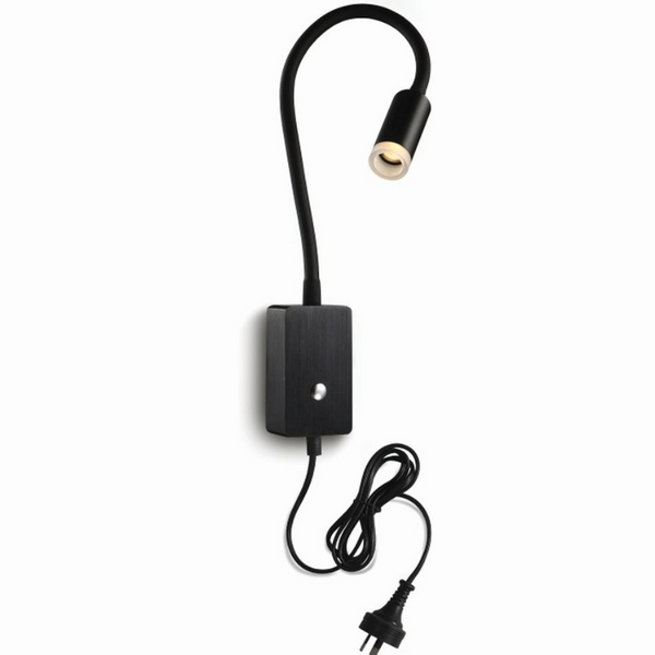 Metalowy kinkiet Sulta 6232A1203 Elkim LED 3W 4000K na peszlu czarny