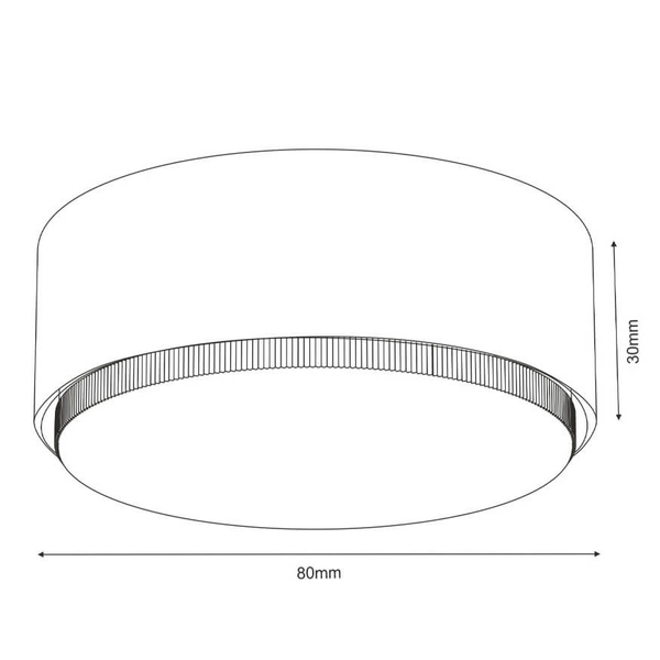 Salonowy downlight Drop 1260 Shilo okrągły metalowy czarny biały