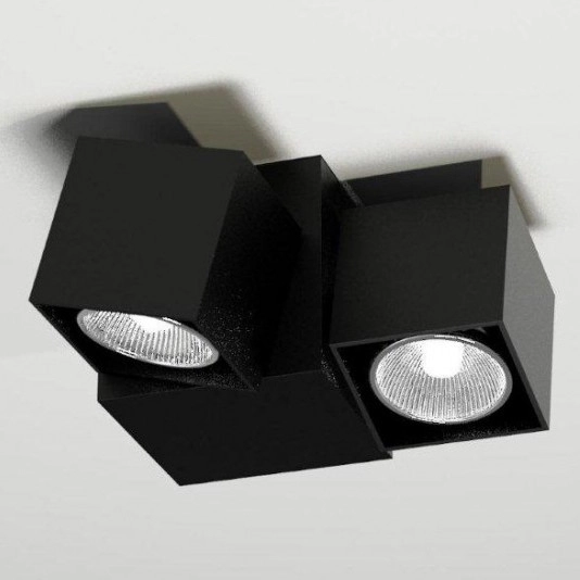Natynkowa LAMPA sufitowa BIZEN 2211 Shilo metalowa OPRAWA reflektorowa kostki czarne