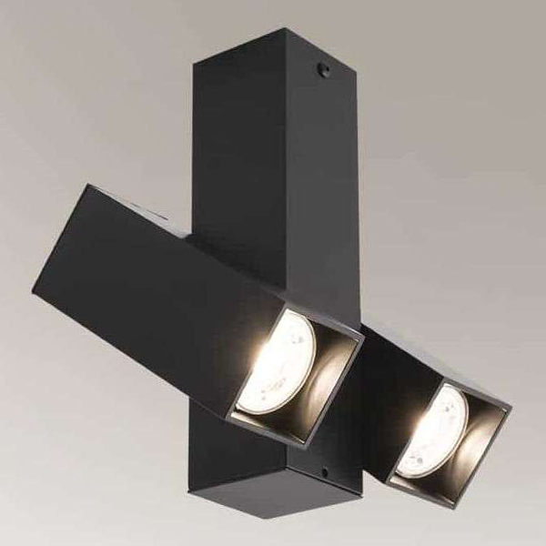 LAMPA sufitowa MITSUMA 7998 Shilo metalowa OPRAWA prostokątny spot regulowany czarny