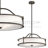 Klasyczna LAMPA wisząca KL-EMORY-P-M-OZ Elstead KICHLER okrągła OPRAWA zwis stary brąz biały