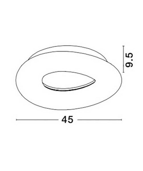 Sufitowa lampa natynkowa Jardin do holu LED 38W 3000K biała różowa