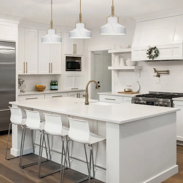 Żyrandol nad stół Brecken QZ-BRECKEN-2P-OZ-ABG biały czarny