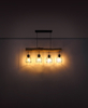 Rustykalna lampa wisząca Mina 15326-4N czarna drewniana