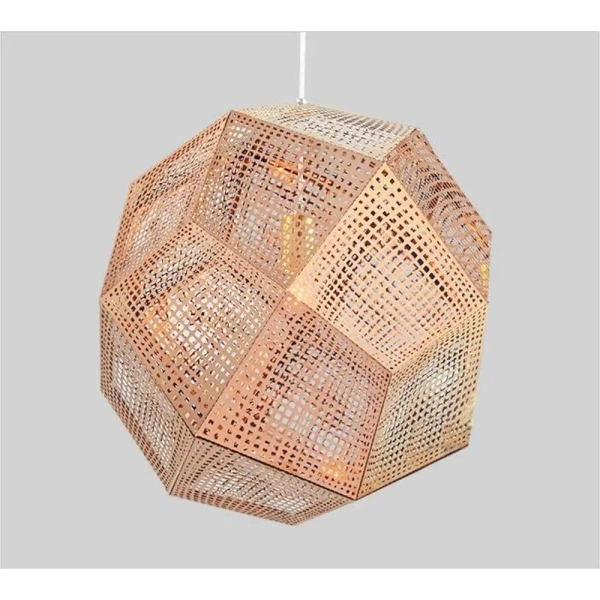 Lampa wisząca geometryczna FUTURI STAR ST-5001 stalowa miedziana E27 klosz do gabinetu