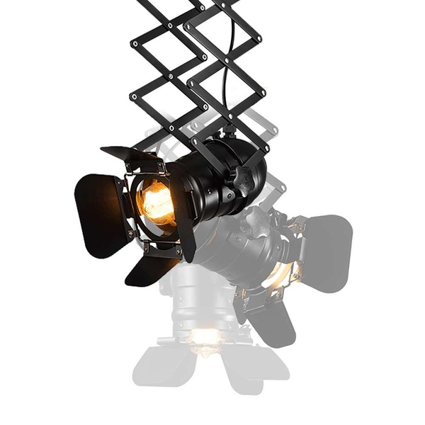 Reflektor LAMPA sufitowa CGRSCHARMONY COPEL studyjna OPRAWA na harmonijce nożycowa czarna