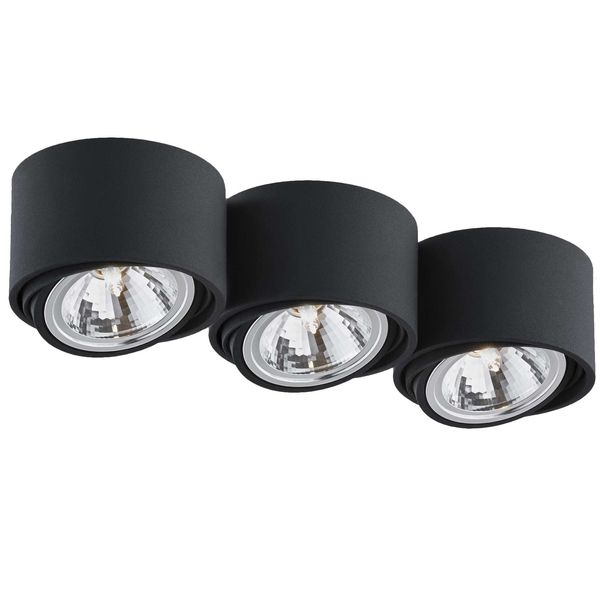 Sufitowa lampa natynkowa LUMOS 3 70256302 Kaspa spot ruchome reflektorki czarne