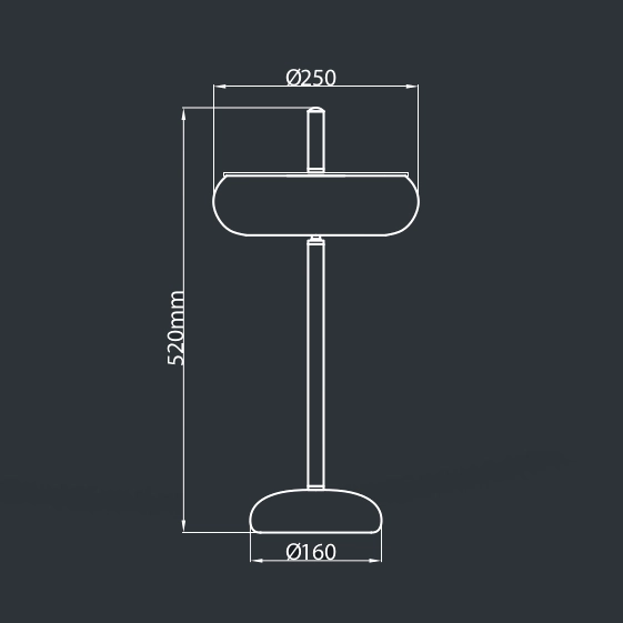 Stojąca LAMPKA biurkowa MERCURIO ML331 Milagro stołowa LAMPA LED 12W 4000K chrom