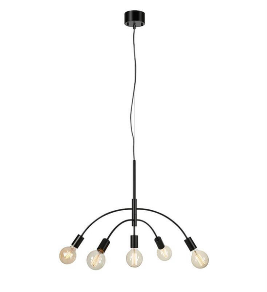 Wisząca lampa czarna Cygnus sypialniana nad łóżko industrial